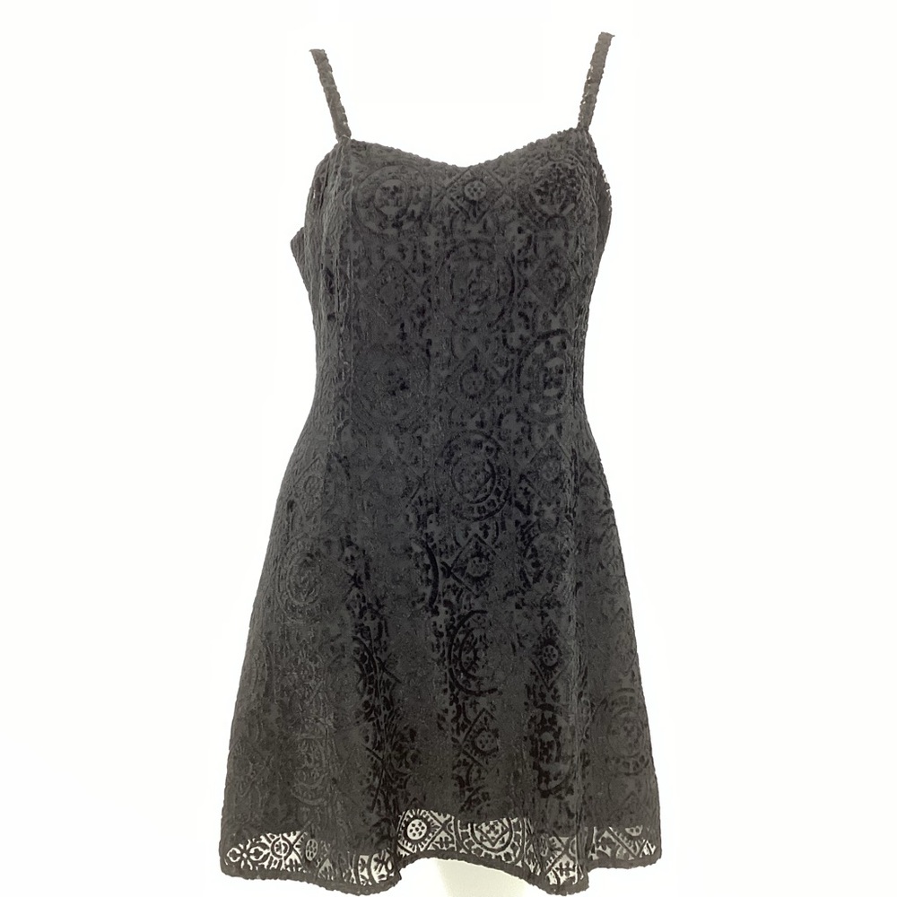 *** Astuces Black Velvet Burnout Dress *** T2  (please see measurements)